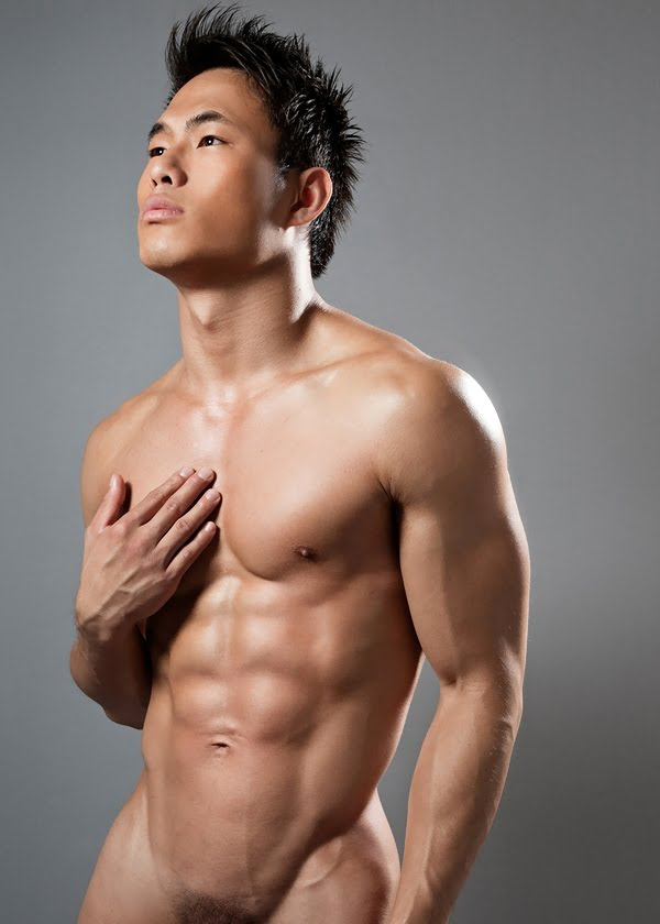 Naked asian male bodybuilders.