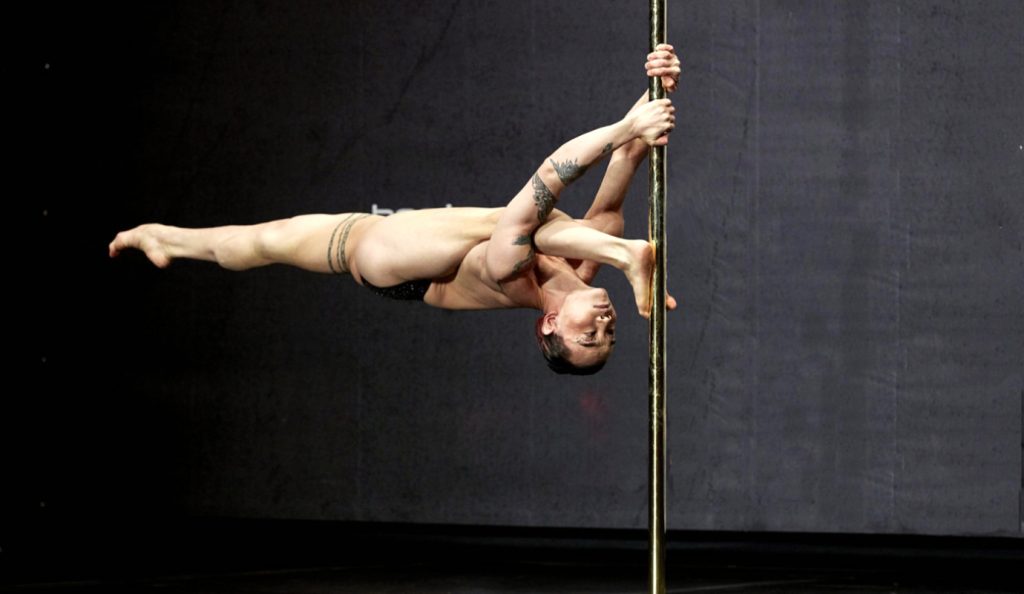 Male pole dancer Coco Kehong