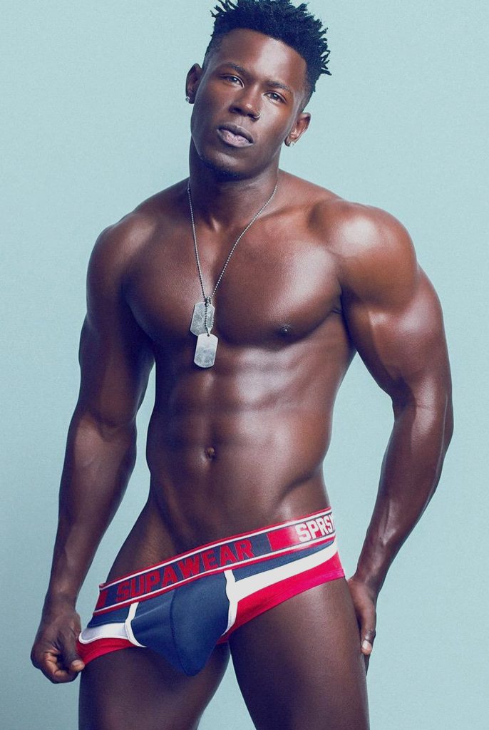Black men models in underwear
