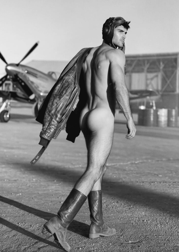 Nude men show their bottom